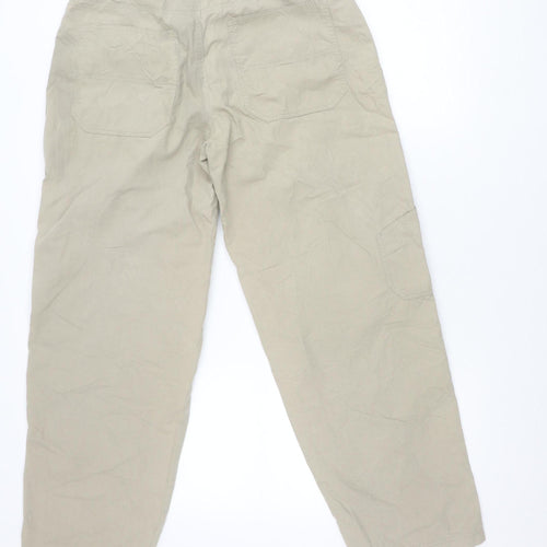 TWENTY 24 FOUR Men's Beige Cargo Trousers S Cotton Nylon Casual