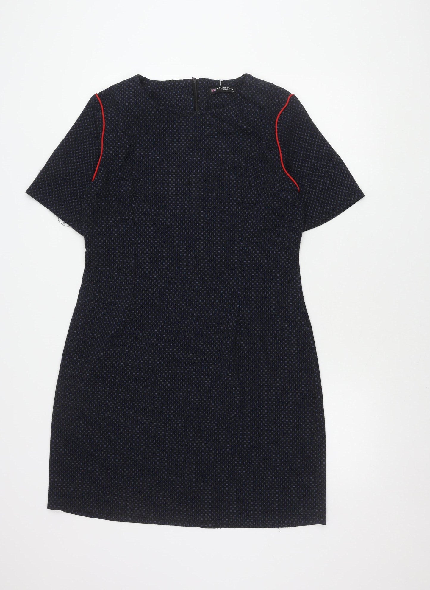 Collection London Women’s Blue Knee Length Sheath Dress Size 16