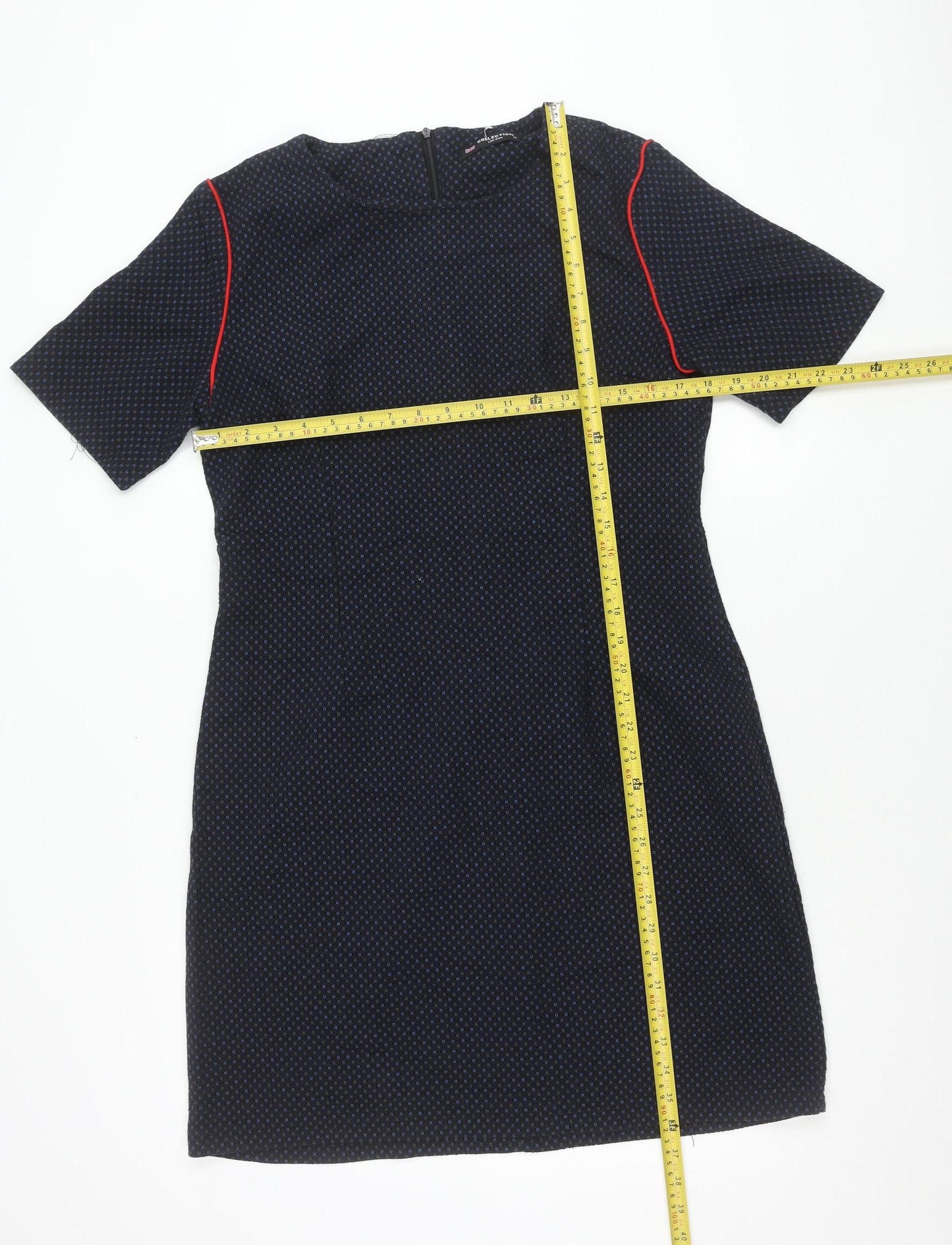 Collection London Women’s Blue Knee Length Sheath Dress Size 16