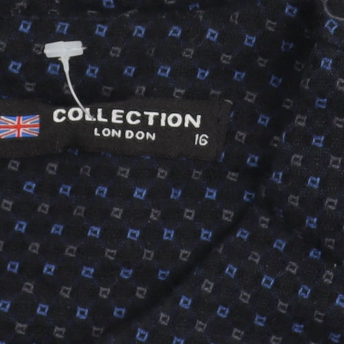 Collection London Women’s Blue Knee Length Sheath Dress Size 16