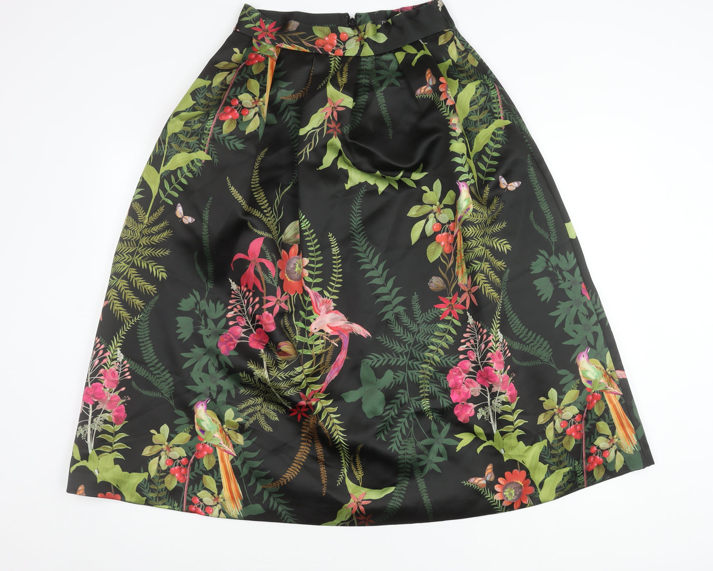 Next Women's Multicoloured Floral A-Line Midi Skirt Size 10