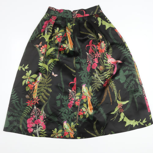 Next Women's Multicoloured Floral A-Line Midi Skirt Size 10