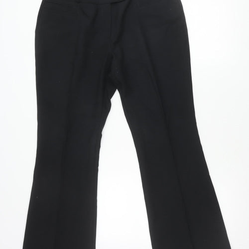 Dorothy Perkins Women's Black Size 14 Straight Leg Dress Trousers
