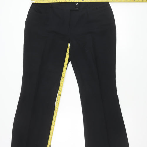Dorothy Perkins Women's Black Size 14 Straight Leg Dress Trousers