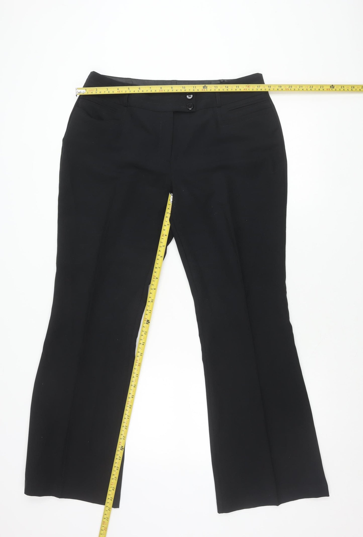 Dorothy Perkins Women's Black Size 14 Straight Leg Dress Trousers