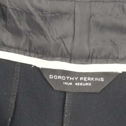 Dorothy Perkins Women's Black Size 14 Straight Leg Dress Trousers
