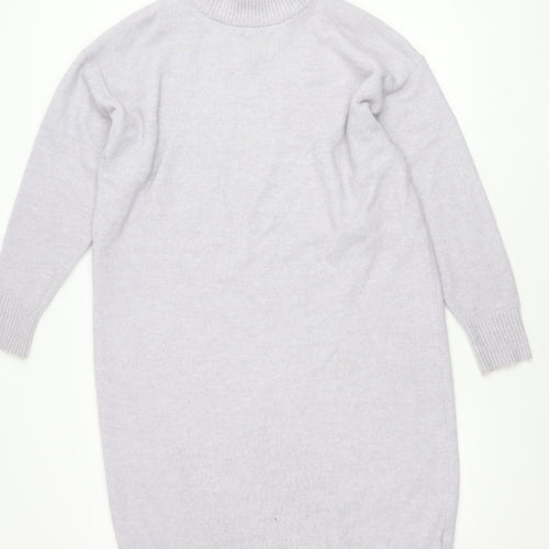 Monki Women’s Purple Crew Neck Long Sleeve Pullover Jumper S
