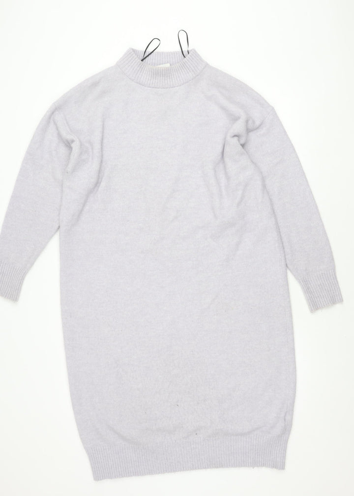 Monki Women’s Purple Crew Neck Long Sleeve Pullover Jumper S