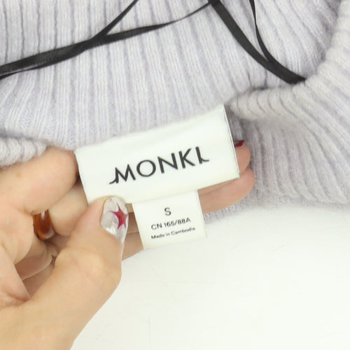 Monki Women’s Purple Crew Neck Long Sleeve Pullover Jumper S