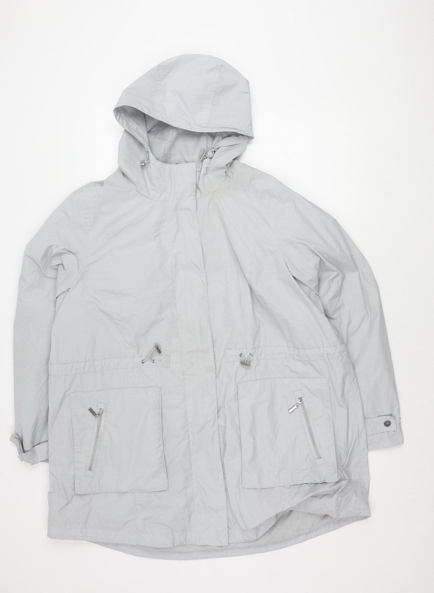 Marks and Spencer Women’s Grey Size 20 Parka Rain Coat Waterproof