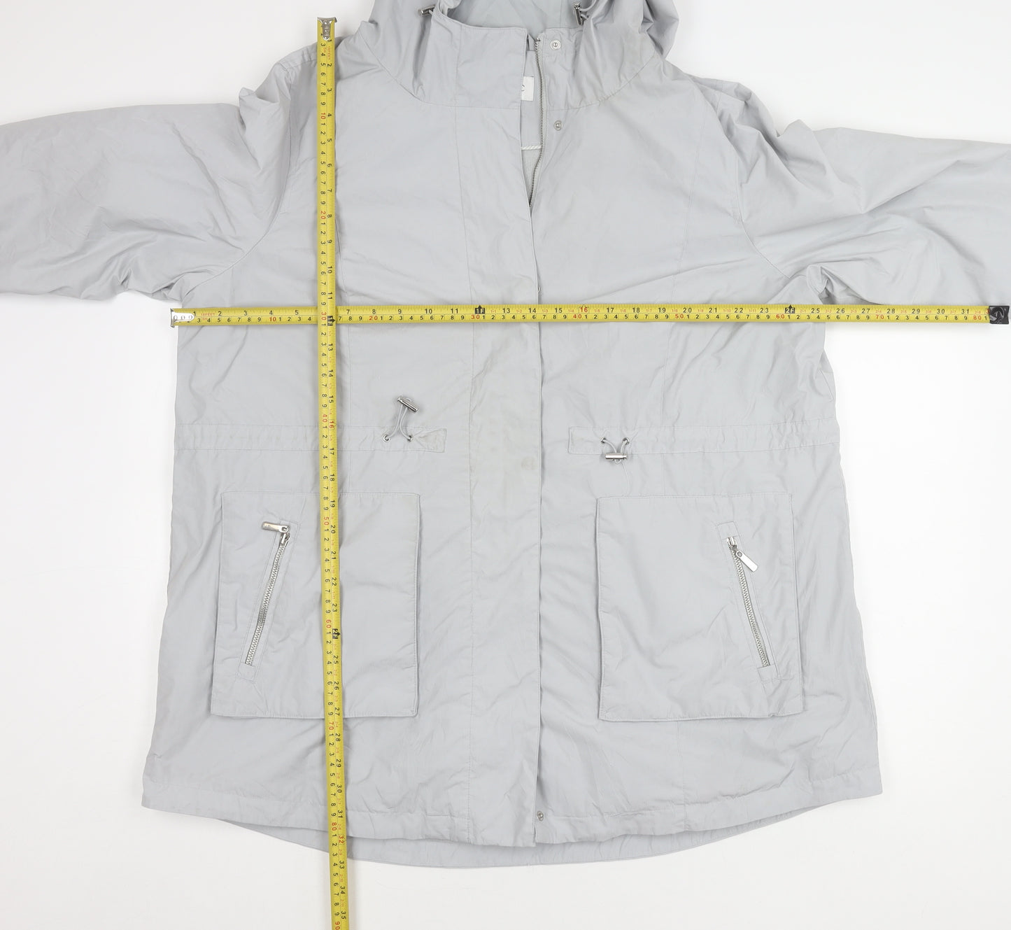 Marks and Spencer Women’s Grey Size 20 Parka Rain Coat Waterproof