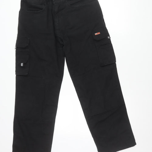 TuffStuff Men's Black Cargo Work Trousers 34W 30L Regular Fit