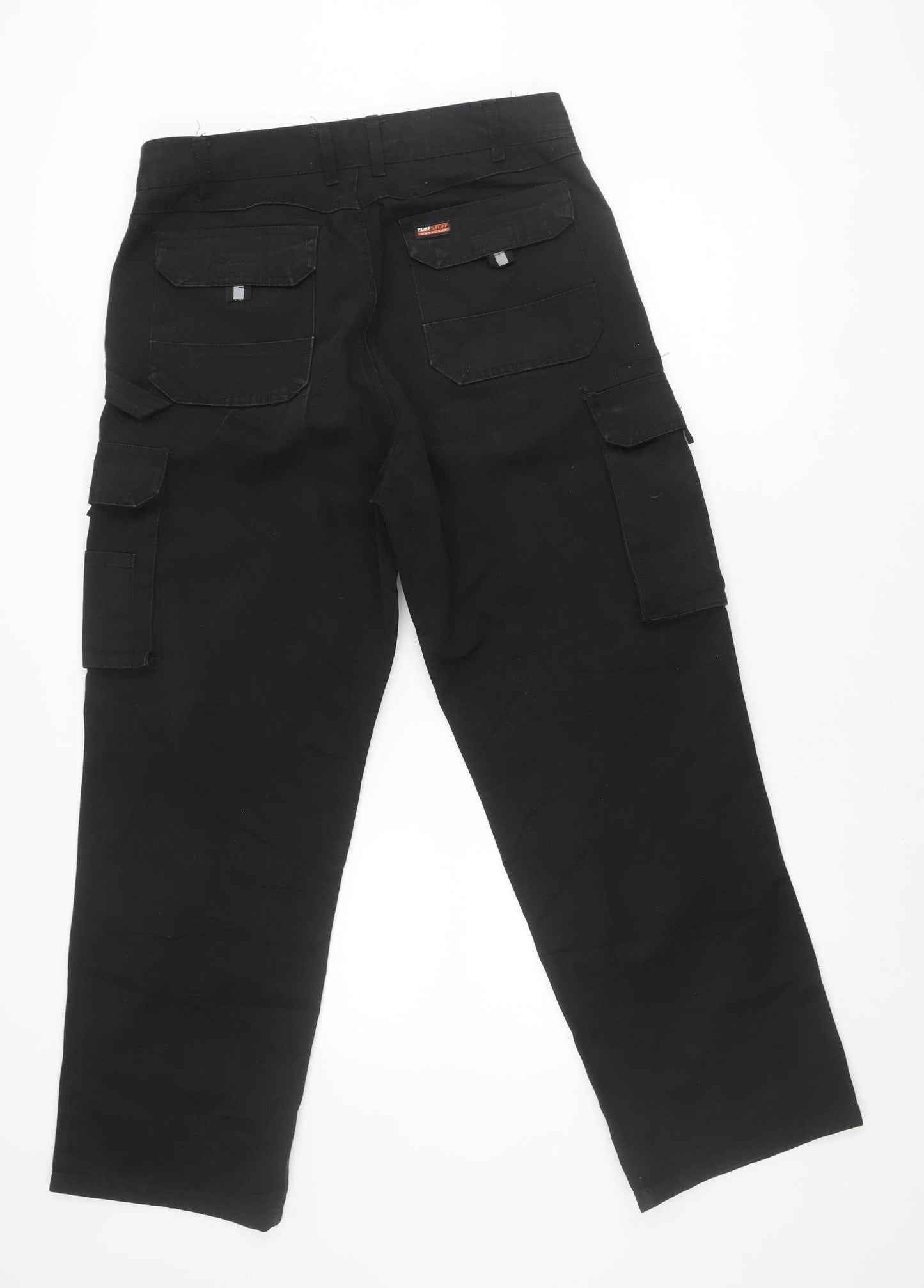 TuffStuff Men's Black Cargo Work Trousers 34W 30L Regular Fit