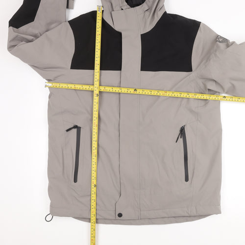 Marks and Spencer Men's Grey Waterproof Mid-Length Rain Coat Jacket L