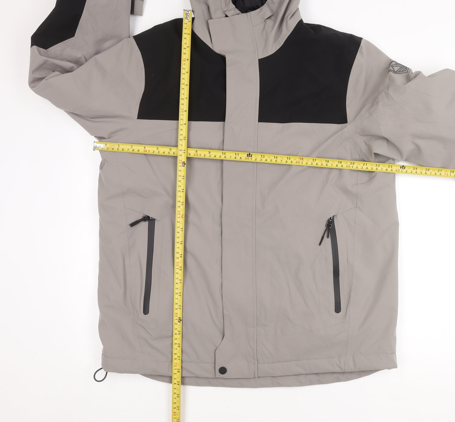 Marks and Spencer Men's Grey Waterproof Mid-Length Rain Coat Jacket L