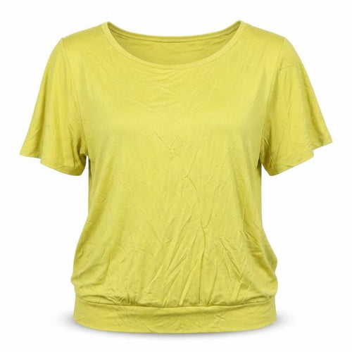 Monsoon Women’s Yellow Viscose Scoop Neck T-Shirt UK 16 Summer Casual