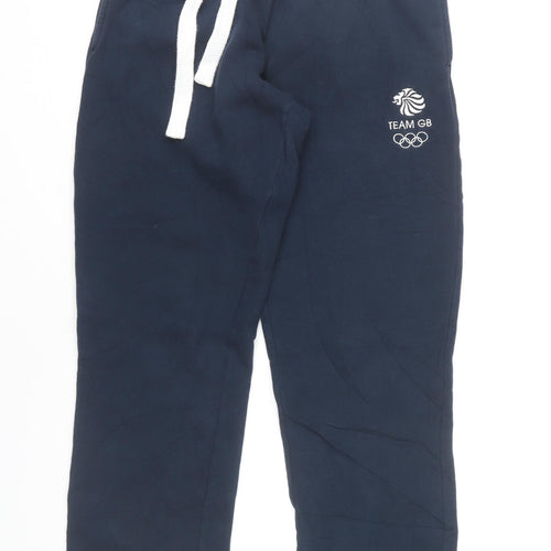 Team GB Women’s Blue Fleece Sweatpants M Straight Leg Logo