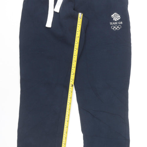 Team GB Women’s Blue Fleece Sweatpants M Straight Leg Logo