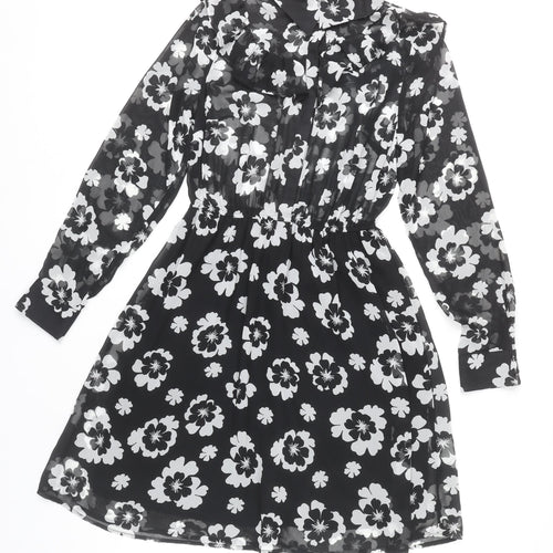 Myleene Klass Women’s Black Floral A-Line Dress Size 12