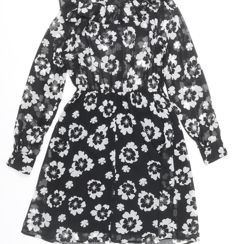 Myleene Klass Women’s Black Floral A-Line Dress Size 12