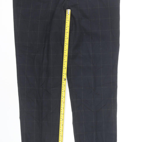 The Spitalfields Clothing Co. Womens Black Check Dress Pants 16 Regular