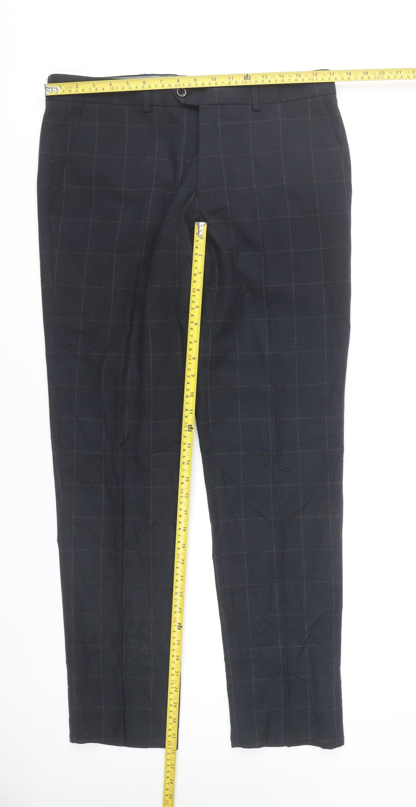 The Spitalfields Clothing Co. Womens Black Check Dress Pants 16 Regular