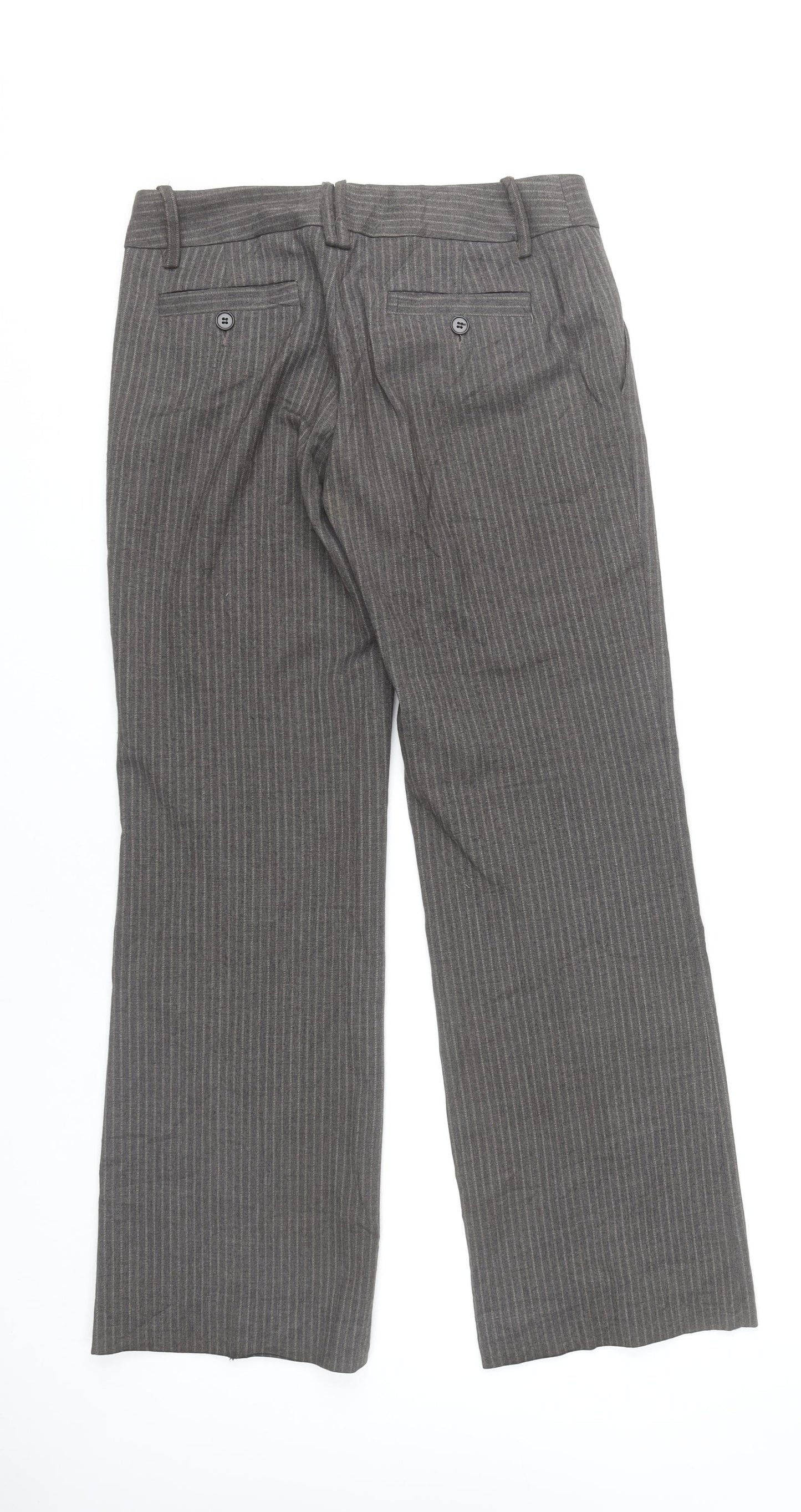 Zara Basic Women’s Grey Pinstripe Tailored Trousers Size 8