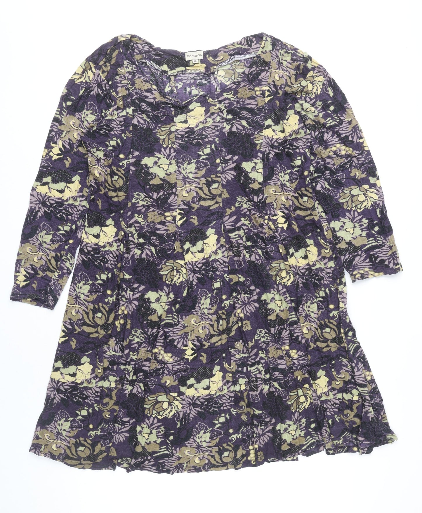 Nomads Women’s Multicoloured Floral A-Line Knee Dress Size 18 Viscose