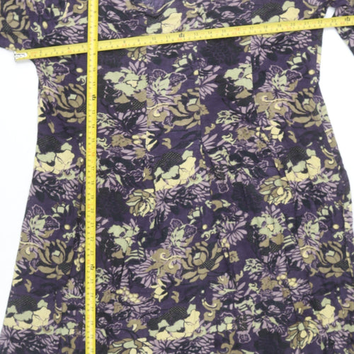 Nomads Women’s Multicoloured Floral A-Line Knee Dress Size 18 Viscose
