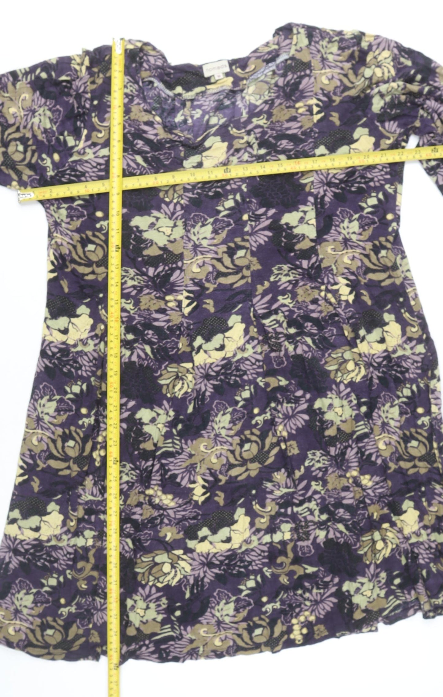 Nomads Women’s Multicoloured Floral A-Line Knee Dress Size 18 Viscose