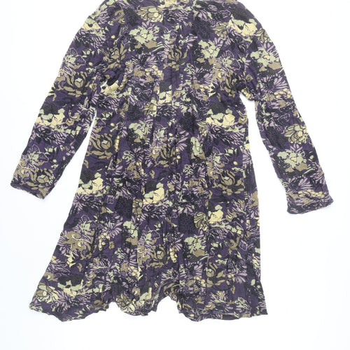 Nomads Women’s Multicoloured Floral A-Line Knee Dress Size 18 Viscose