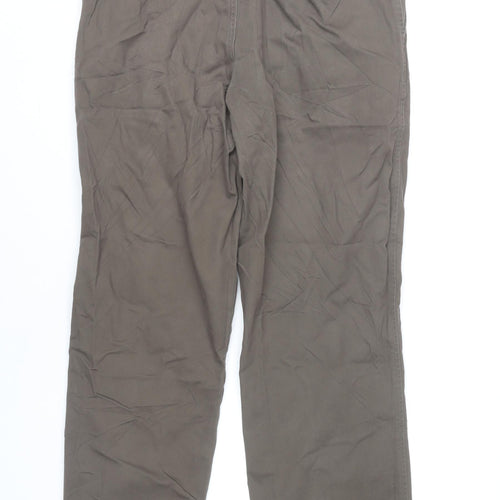 Marks and Spencer Men's Brown 34W 31L Regular Fit Chino Trousers