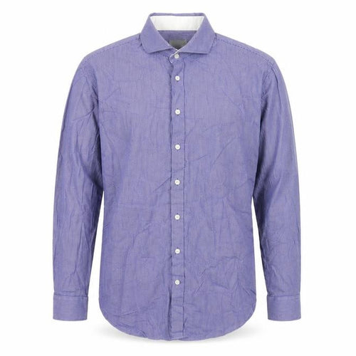 Jaeger Men’s Purple Geometric Cotton Regular Fit Dress Shirt XL 17in