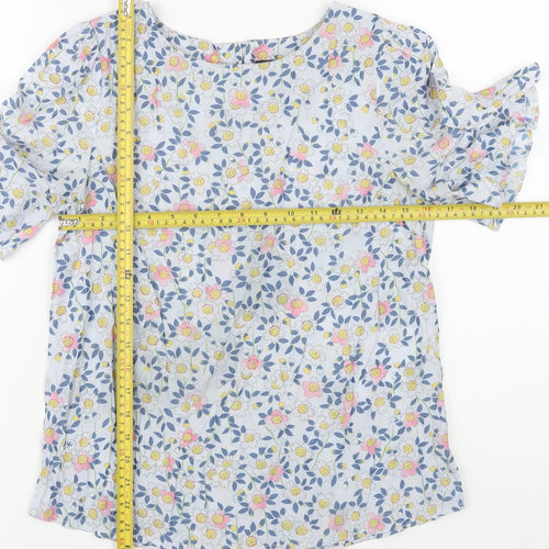 Oasis Women’s Multicoloured Floral Cotton Blouse Size 10