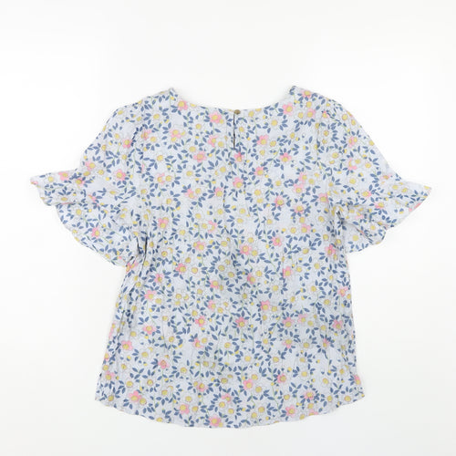 Oasis Women’s Multicoloured Floral Cotton Blouse Size 10