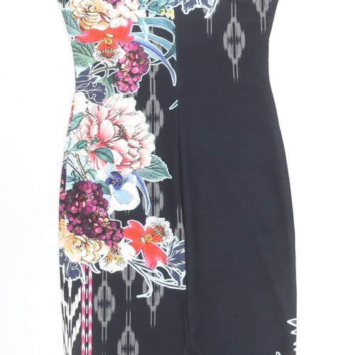 Next Women’s Multicoloured Floral Bodycon Dress Size 12 Off Shoulder