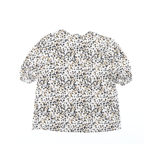 Next Women’s Multicolour Animal Print Puff Sleeve Tunic Blouse UK 12