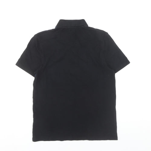 ASOS Men's Black Colourblock Polo Shirt Size M Cotton Short Sleeve