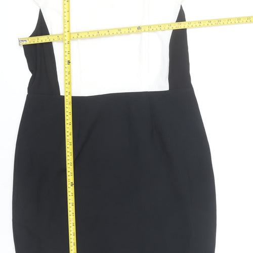Dorothy Perkins Women Black Colourblock Sheath Dress Size 14