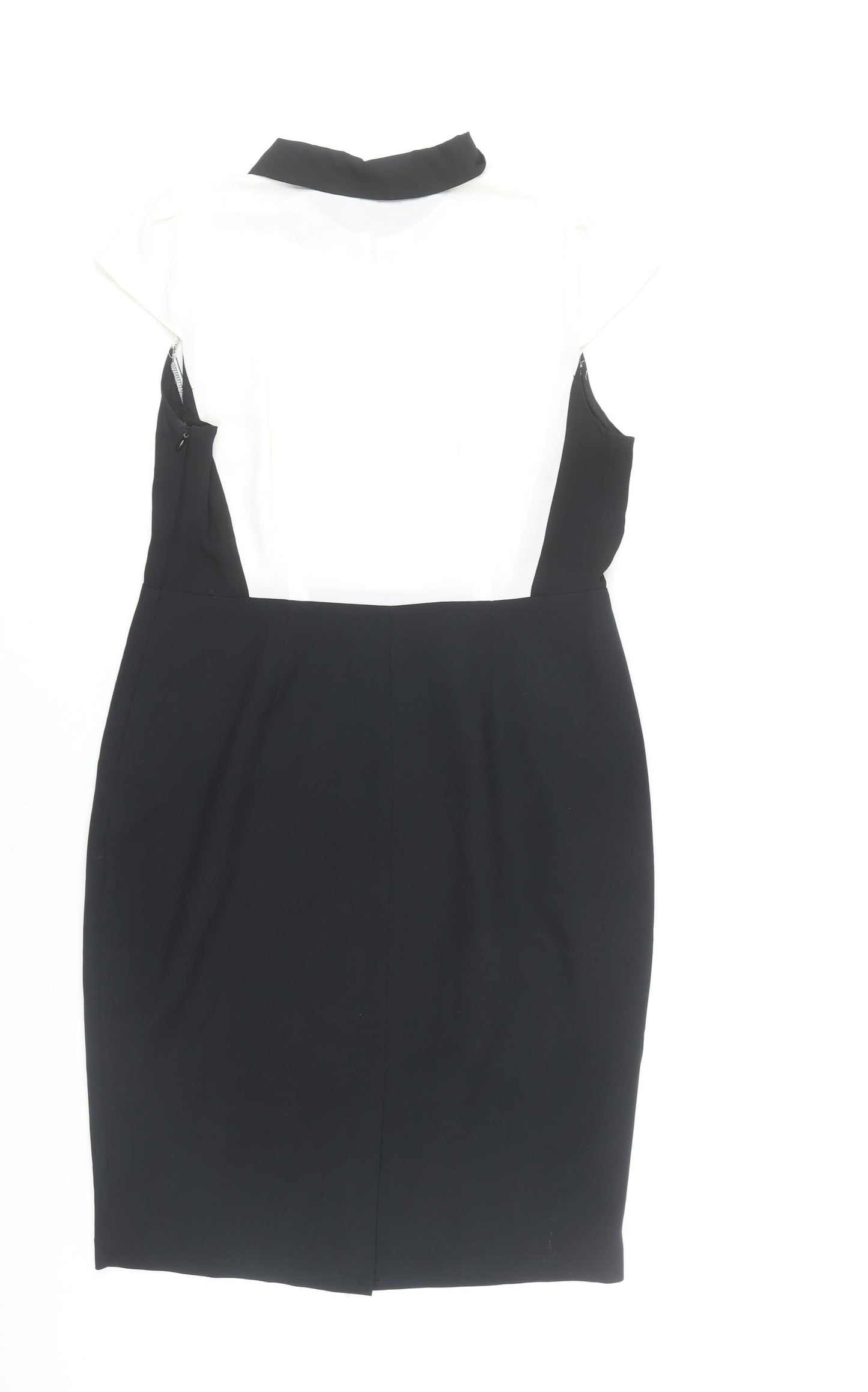 Dorothy Perkins Women Black Colourblock Sheath Dress Size 14
