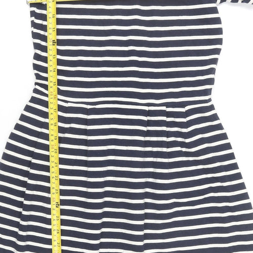 Therapy Women’s Blue White Striped Fit & Flare Dress Size 12