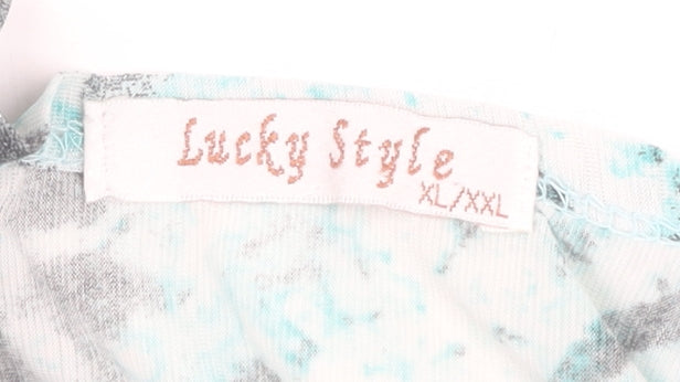 Lucky Style Women’s Multicoloured Zebra Print Short Sleeve T-Shirt XL