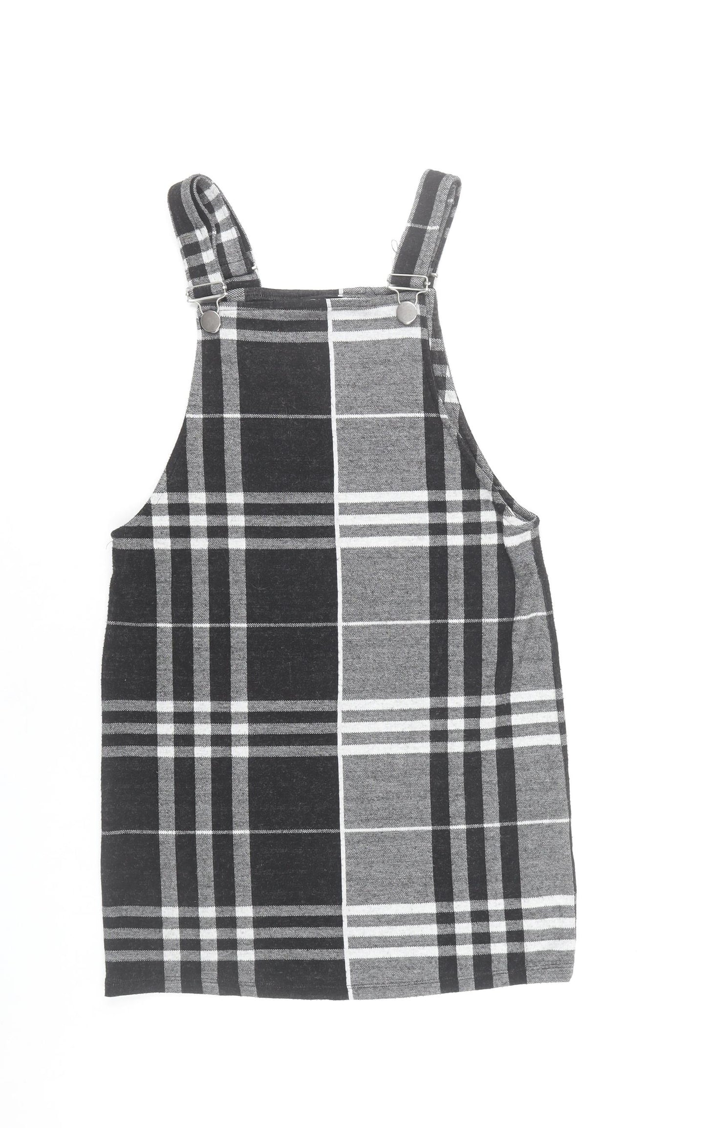 Select Women’s Black Check Pinafore Dress Size 6 Adjustable Straps