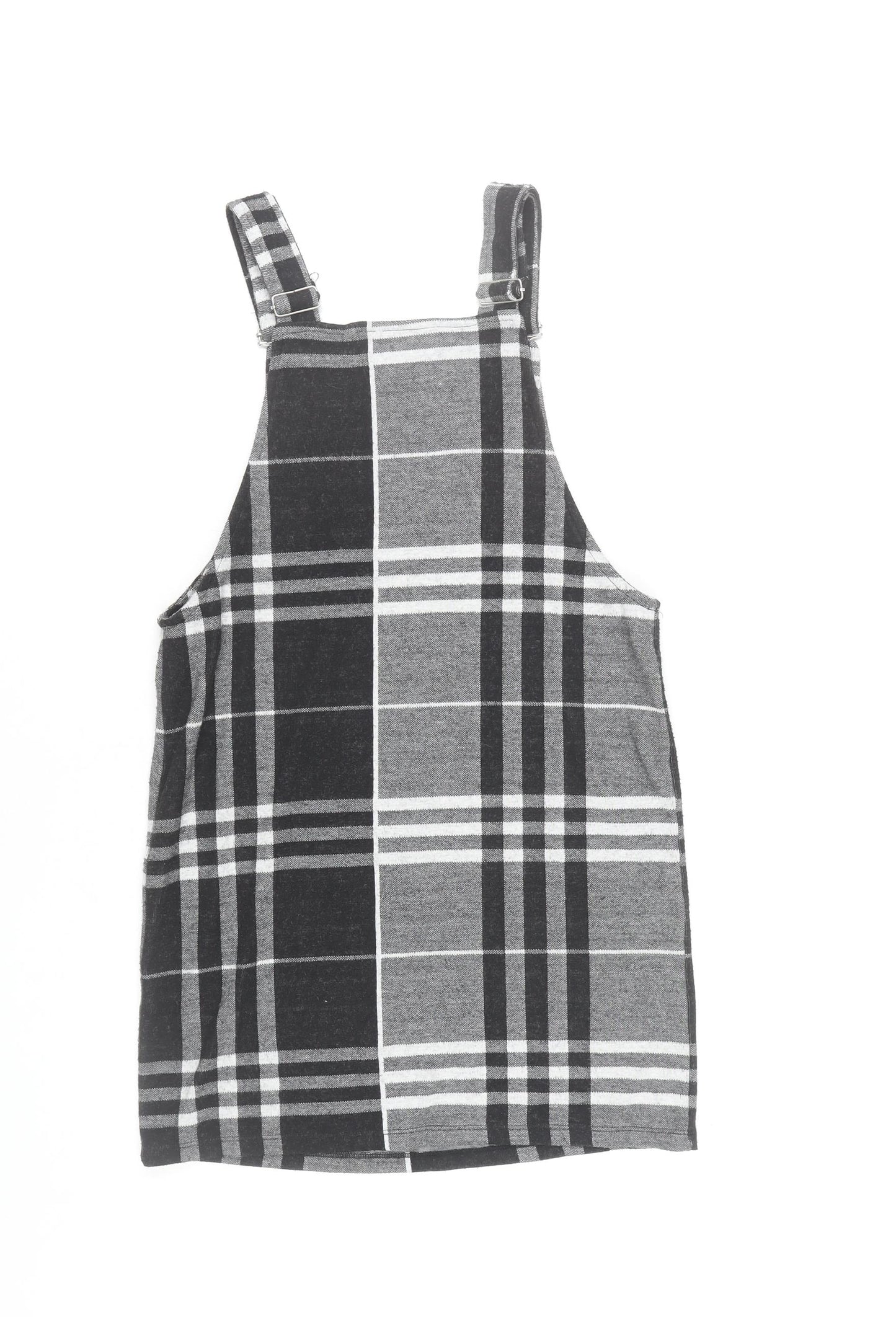 Select Women’s Black Check Pinafore Dress Size 6 Adjustable Straps