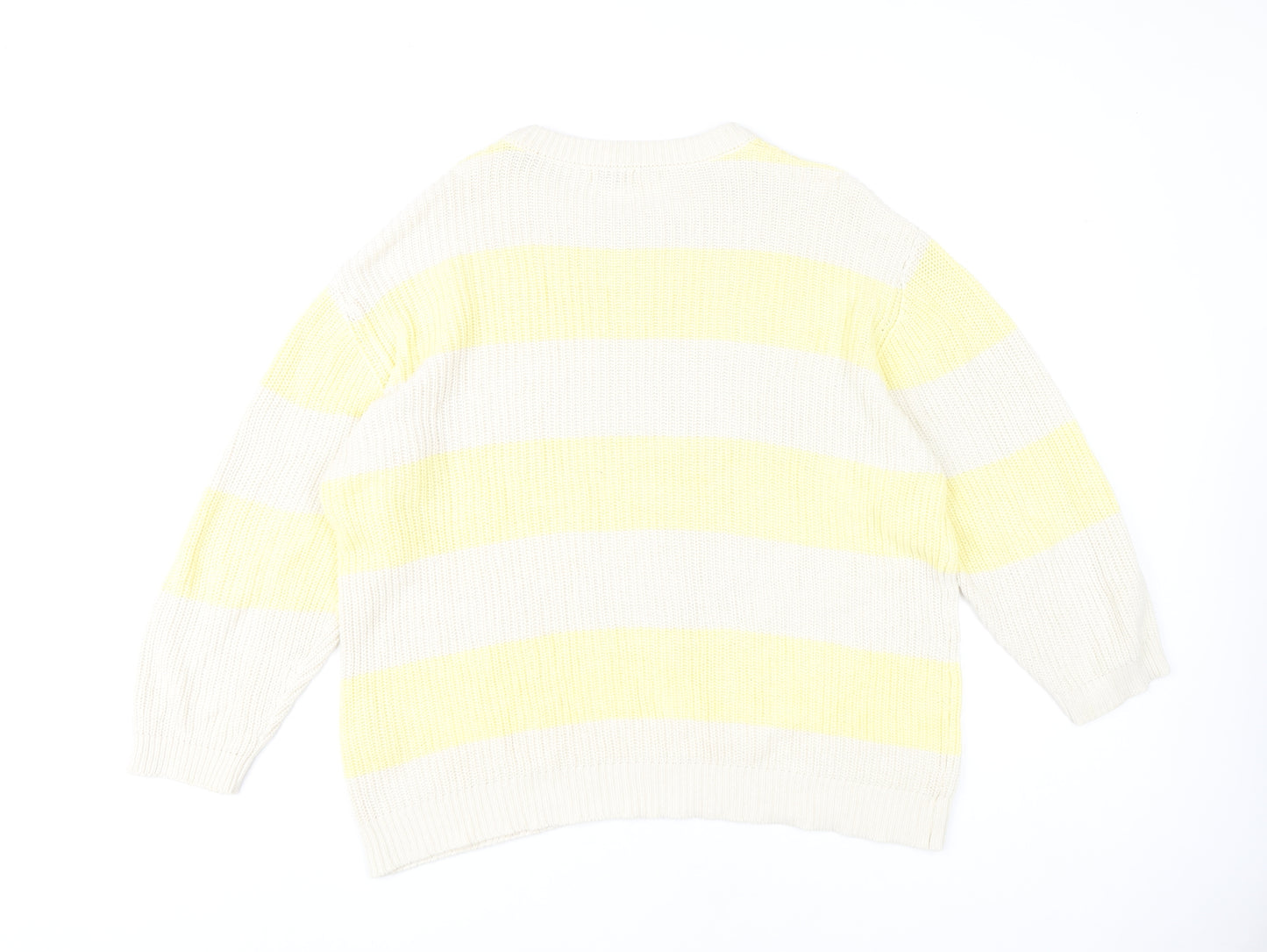 Stradivarius Women's Multicoloured XS Knit Cotton Pullover Jumper