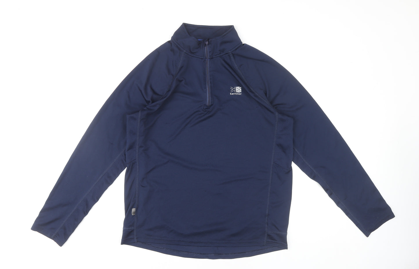 Karrimor Men's Blue L Athletic Fit 1/4 Zip Running Jacket