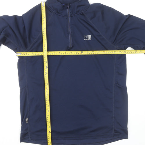 Karrimor Men's Blue L Athletic Fit 1/4 Zip Running Jacket