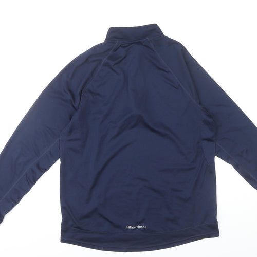 Karrimor Men's Blue L Athletic Fit 1/4 Zip Running Jacket