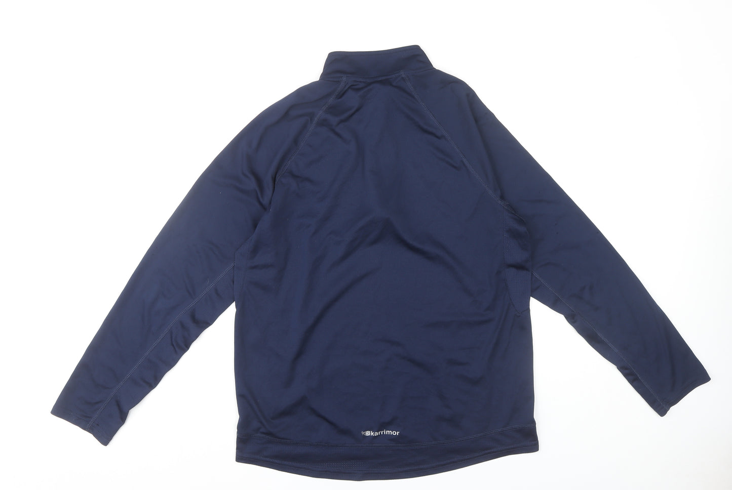 Karrimor Men's Blue L Athletic Fit 1/4 Zip Running Jacket