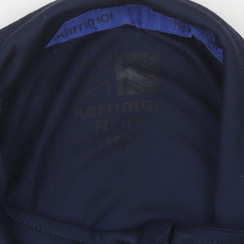 Karrimor Men's Blue L Athletic Fit 1/4 Zip Running Jacket